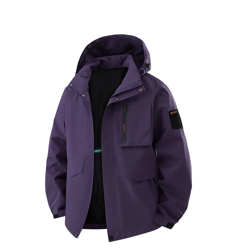 CHRLCK Men Women Hiking Jackets Waterproof Large Size Spring Autumn Windbreaker Camping Climbing Outdoor Coats Unisex