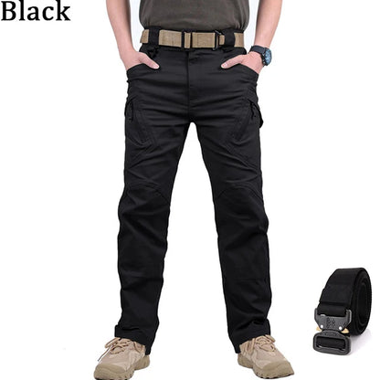 Mens Waterproof Cargo Pants Elastic Multiple Pocket Military Male Trousers Outdoor Joggers Pant Plus Size Tactical Pants Men