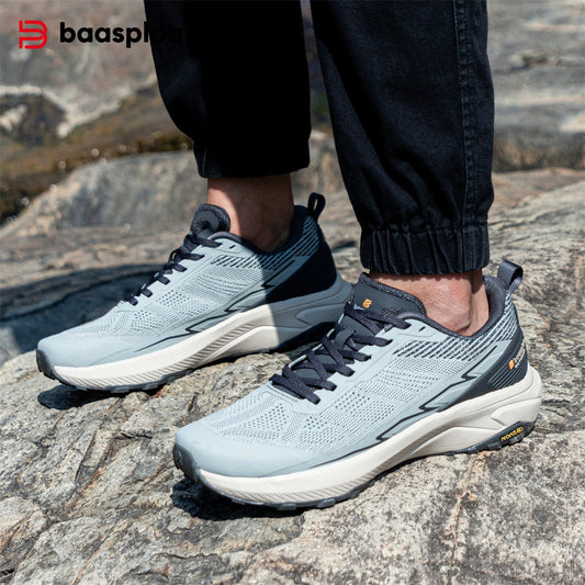 2025 New Baasploa Men Shoes Mesh Surface Breathable Outdoor Shoes Lightweight Comfortable Casual Non-slip Wear Shoes For Men