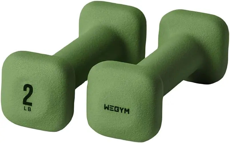 2LB Dumbbells, Anti-Slip, Anti-Roll, Thick Handles, Free Weights, Square Dumbbells for Secure Workouts at Home, Weightlifti