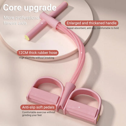 6-Tube Resistance Band Multi Function Tension Rope Fitness Bands 6-Tube Elastic Yoga Pedal Puller For Sports Exercises At Gym