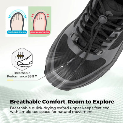 FitVille Men'S Extra Wide Walking Training Shoes Hiking Shoes Lightweight Casual Non-Slip Sports Shoes For Mountaineering