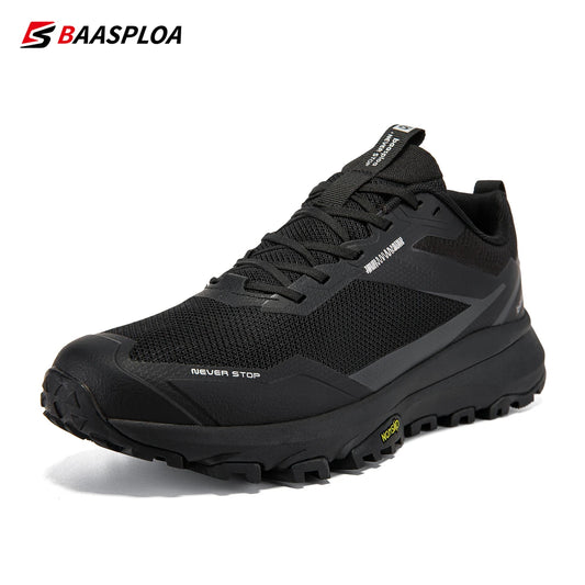 Baasploa Men Shoes Outdoor Hiking Anti-Slip Wear-Resistant Shoes Breathable Men New Sports Men Walking Shoes