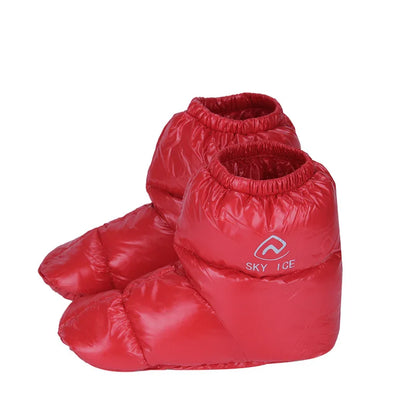 Winter Outdoors Shoe Covers White Duck Down Camping Slippers Warm Socks for Sleeping Bag Indoors Warm Boots Waterproof