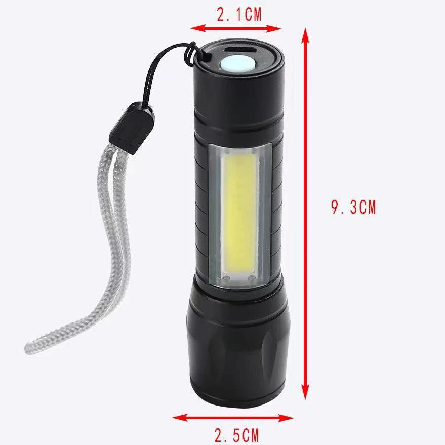 Waterproof T6 COB LED Tactical USB Rechargeable 3 Modes Camping Lantern Portable  Zoomable Flashlight Torch Lamp Focus Light