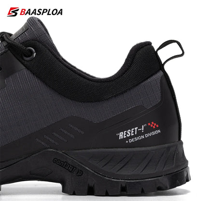 Baasploa New Man's Hiking Shoes Fashion Waterproof Male Outdoor Sneakers Comfortable Shoes Men Anti-Slip Wear-Resistant Footwear