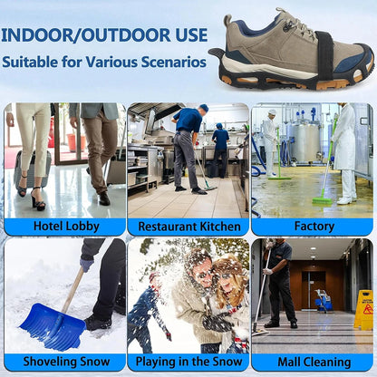 Spikeless Ice Cleats Anti-Slip Shoe Traction Grips Crampons Traction Aids Slick Wet Slippery Surface Indoor Outdoor Overshoes