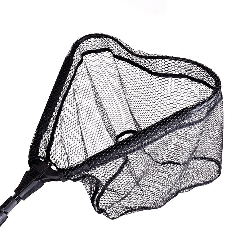 TAIYU 1m Telescopic Landing Net Metal Alloy Folding Fishing Nets Fly Carp Sea Mesh Hand Dip Casting Landing Net for Fly Fishing
