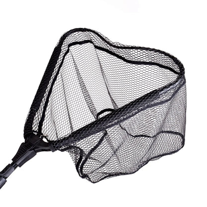 TAIYU 1m Telescopic Landing Net Metal Alloy Folding Fishing Nets Fly Carp Sea Mesh Hand Dip Casting Landing Net for Fly Fishing