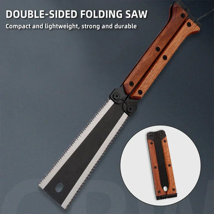 Double-Sided Folding Saw Gardening Pruning Saw Outdoor Camping Industrial Grade Anti Slip and Durable Manual Hardware Tool
