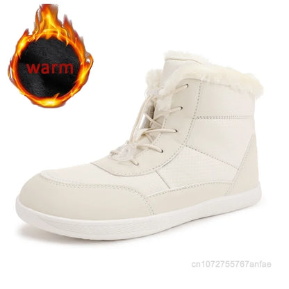 2024 women's barefoot snow boots warm snow boots outdoor hiking shoes winter fur ankle boots women's boot Barefoot Ankle Boots