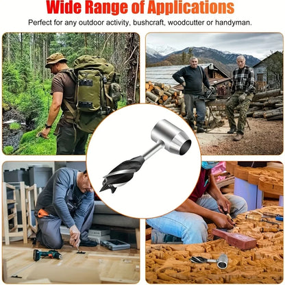 160mm Outdoor Survival Drill Auger Wrench Survival Gear Tool Sports Jungle Crafts Camping Bushcraft Accessories