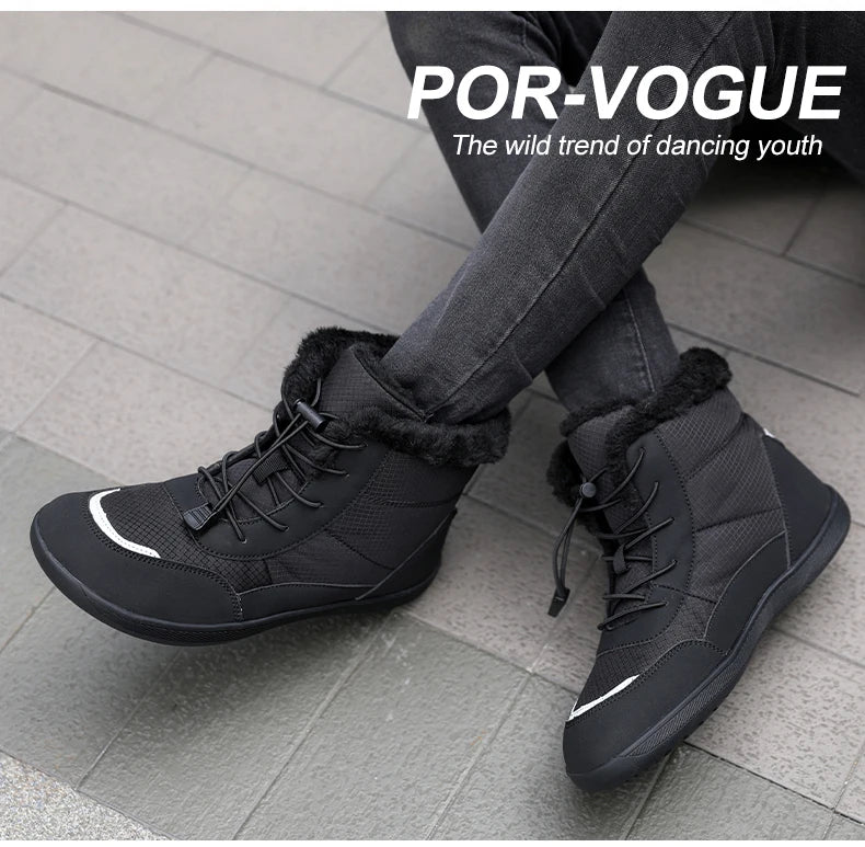 2024 women's barefoot snow boots warm snow boots outdoor hiking shoes winter fur ankle boots women's boot Barefoot Ankle Boots