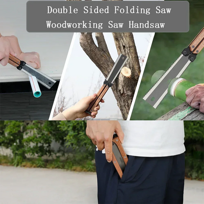 Double-Sided Folding Saw Gardening Pruning Saw Outdoor Camping Industrial Grade Anti Slip and Durable Manual Hardware Tool