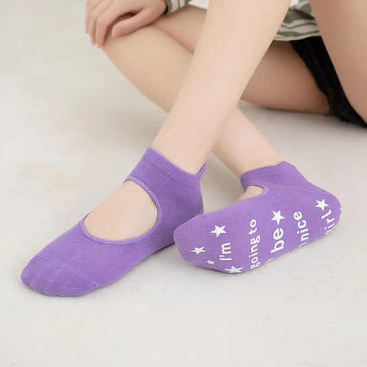 Spring and Summer Women Anti Slip Yoga Socks Indoor Sport Cotton Pilates Sock Ventilation Ballet Professiona Dance Training Sock