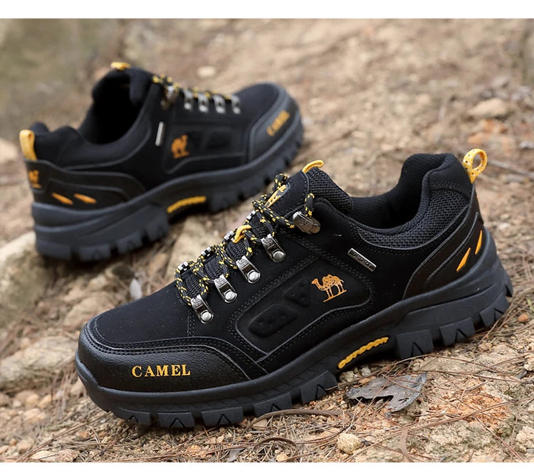 2025 Brand Black Hiking Shoes Men Outdoor Climbing Trekking Sneakers for Men Non-Slip Mountaineering Shoes Man Walking Sneaker