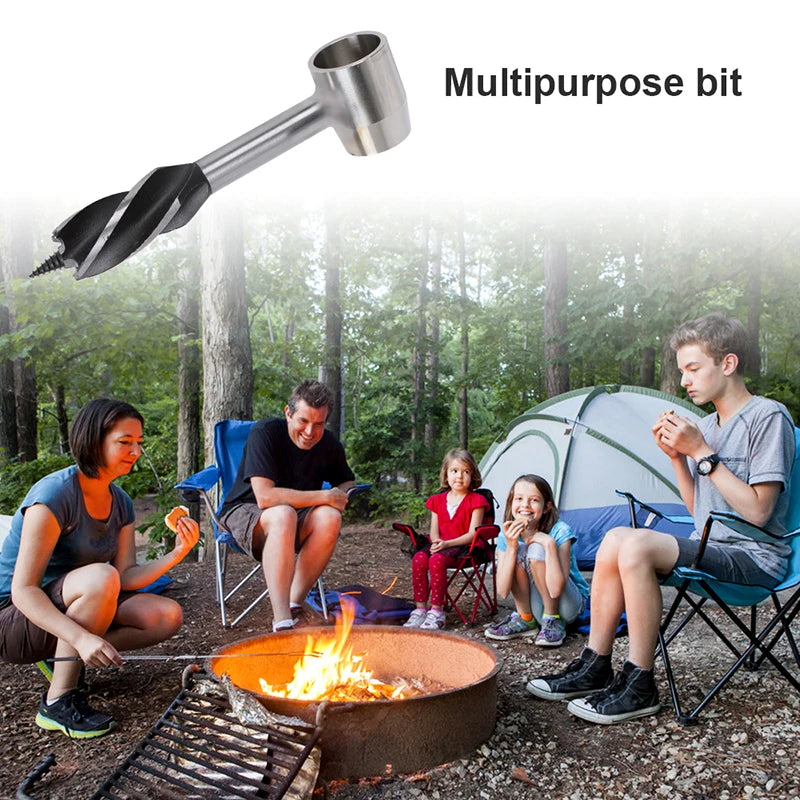 Outdoor Survival Auger Wrench Drill Woodworking Hand Tools For Wild Life Jungle Crafts Camping Bushcraft Drilling Accessories
