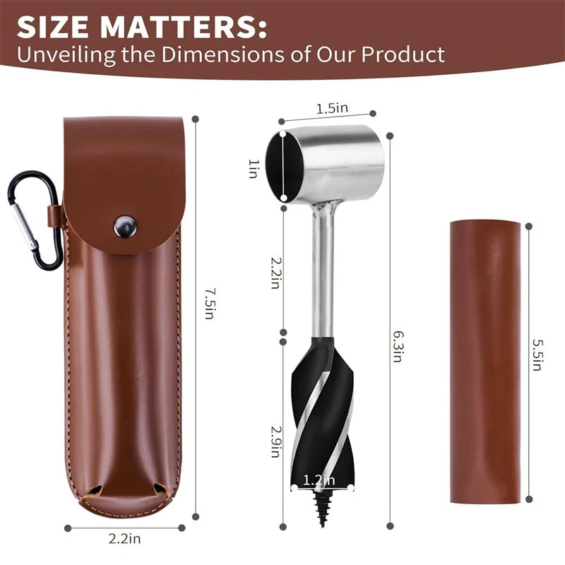 Survival Hand Auger Wood Drill with Scotch Eye for Large Wood Pegs Essential Bushcraft Gear Manual Drill Hole Woodworking Tools