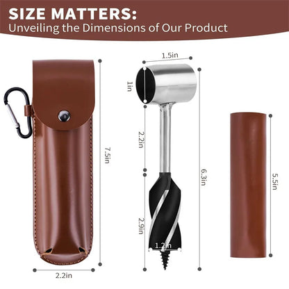 Survival Hand Auger Wood Drill with Scotch Eye for Large Wood Pegs Essential Bushcraft Gear Manual Drill Hole Woodworking Tools