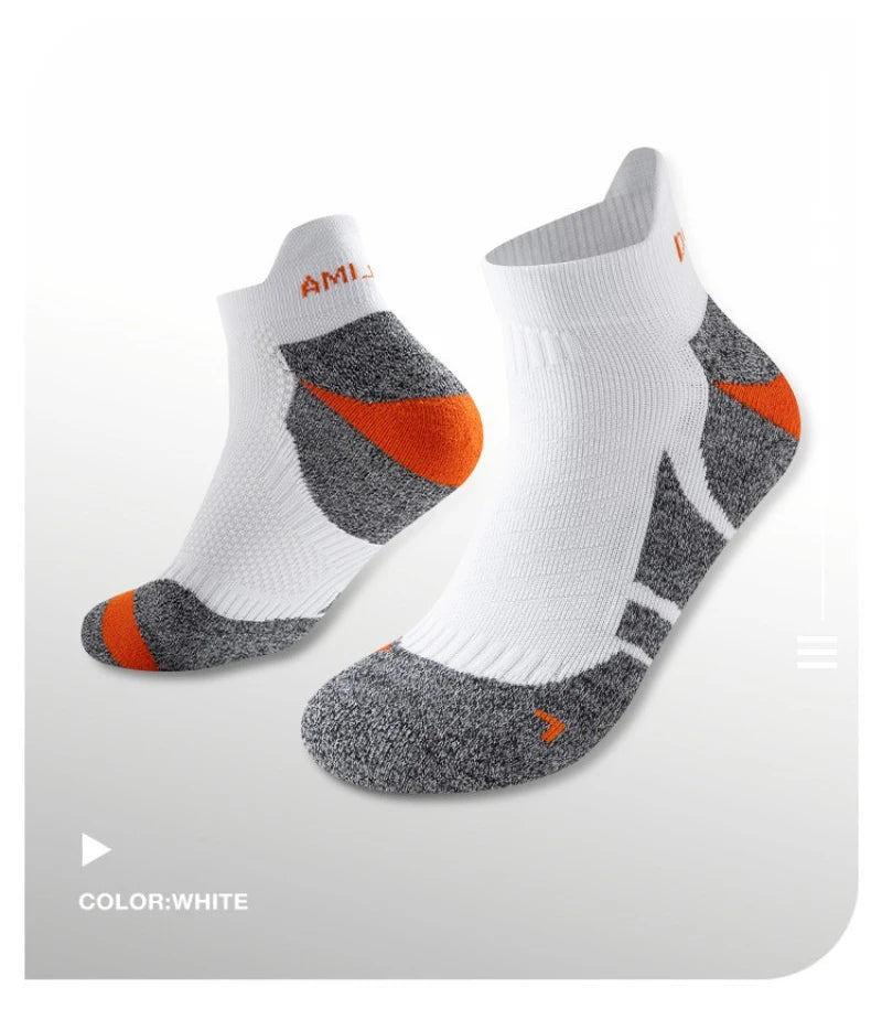 Professional Marathon Running Sock Men Women Sports Fitness Outdoor Thickened Cushioned Short Tube Low Cut Boat Ankle Socks