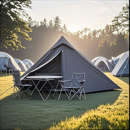 1-Person Ultralight Pyramid Tent - Without Poles, Waterproof PU4000, Mesh Layers for Backpacking & Mountain Hiking