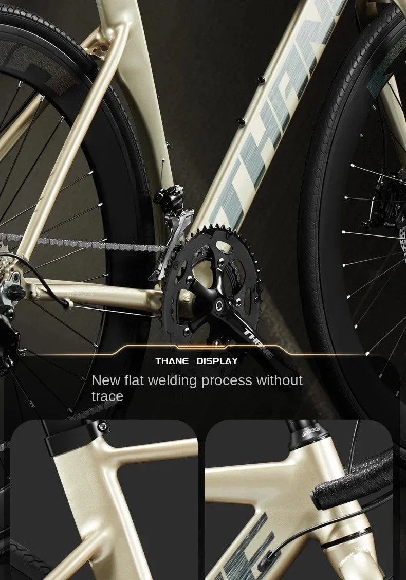 700C curved handle road bicycle 27 speed oil disc brake gravel bike ultralight aluminum alloy frame Road Racing bicicleta aldult