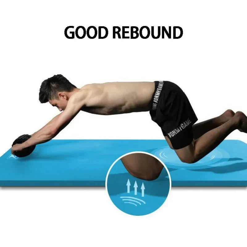 Thickened 15mm NBR Yoga Mat Double-sided Anti Slip Sports Fitness Mat Sports Yoga and Pilates Gymnastics Mat Fitness Equipment