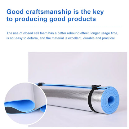 10mm Yoga Mat Anti-skid Sports Exercise Mat Moistureproof Thickened Camping Picnic Mat EVA Foam Sleeping Pad for Yoga & Pilates