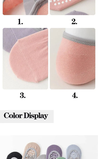 1/ 4Pair Professional Women Yoga Sock Silicone Anti-slip Ballet Pilates Socks Women Backless Breathable Bandage Yoga Sport Socks