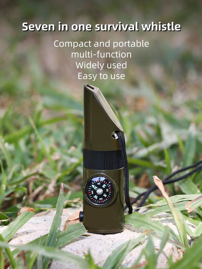 Multi-Function Survival Whistle with Compass & Thermometer, Lightweight for Camping, Hiking & Outdoor Adventures