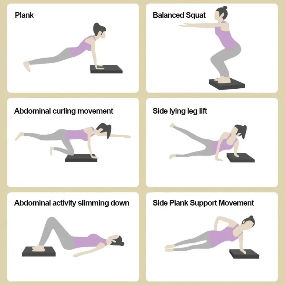 Balance Pad Non-Slip Foam Mat & Ankles Knee Pad Cushion for Core Balance and Strength Stability Training Yoga & Fitness