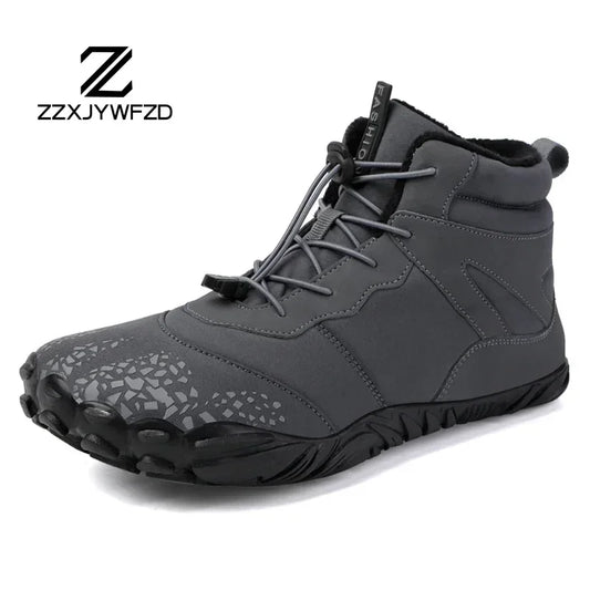 2024 Men Winter Booties Casual Shoes Outdoor Work Shoes Ladies Warm Fur Man Snow BareFoot Ankle Shoes Male Snow Boots Big Size
