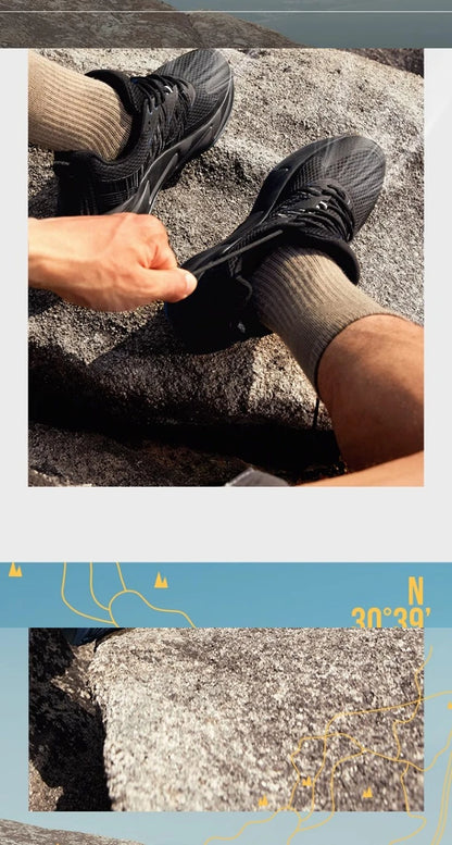 361 Degrees Yushan 2.0 Men Running Shoes New Leather Hiking Cushioning Light Breathable Outdoor Jogging Male Sneakers 672512234