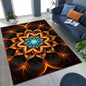 2026 Rainbow Mandala Flower Chakras Yoga Bohemia Art Rug for Bedroom Living Room Sofa Home Doormat Decor,Kid Non-slip Floor Mat