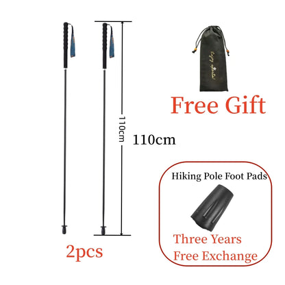 110g 120g 130g Turstaver i Karbonfiber Ultralette Turstaver Sammenleggbare Vandrestaver Bærbare Turstaver Campingtur