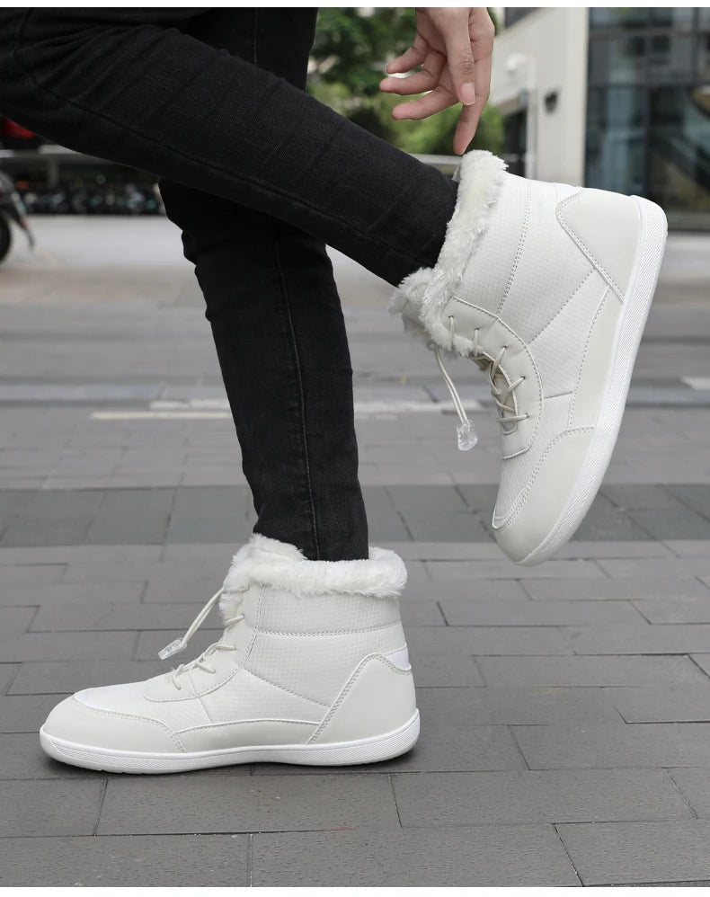 2024 women's barefoot snow boots warm snow boots outdoor hiking shoes winter fur ankle boots women's boot Barefoot Ankle Boots
