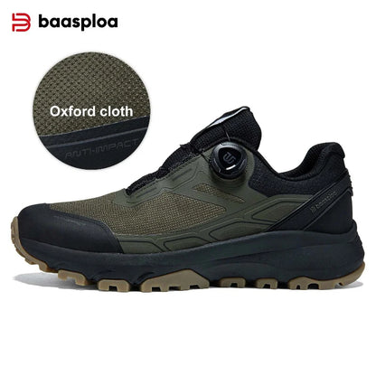 Baasploa Men Hiking Shoes Outdoor Climbing Mesh Breathable Travel Walking Shoes Male Non-Slip Wear Resistant Comfortable Sneaker