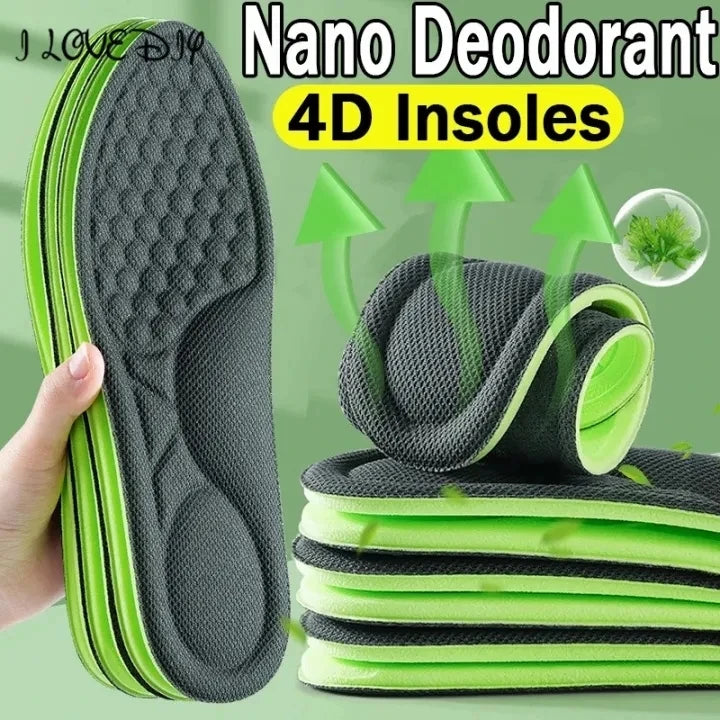 12/2pcs Soft Memory Foam Orthopedic Insoles Deodorizing Insole for Shoes Sports Absorbs Sweat Antibacterial Shoe Accessories