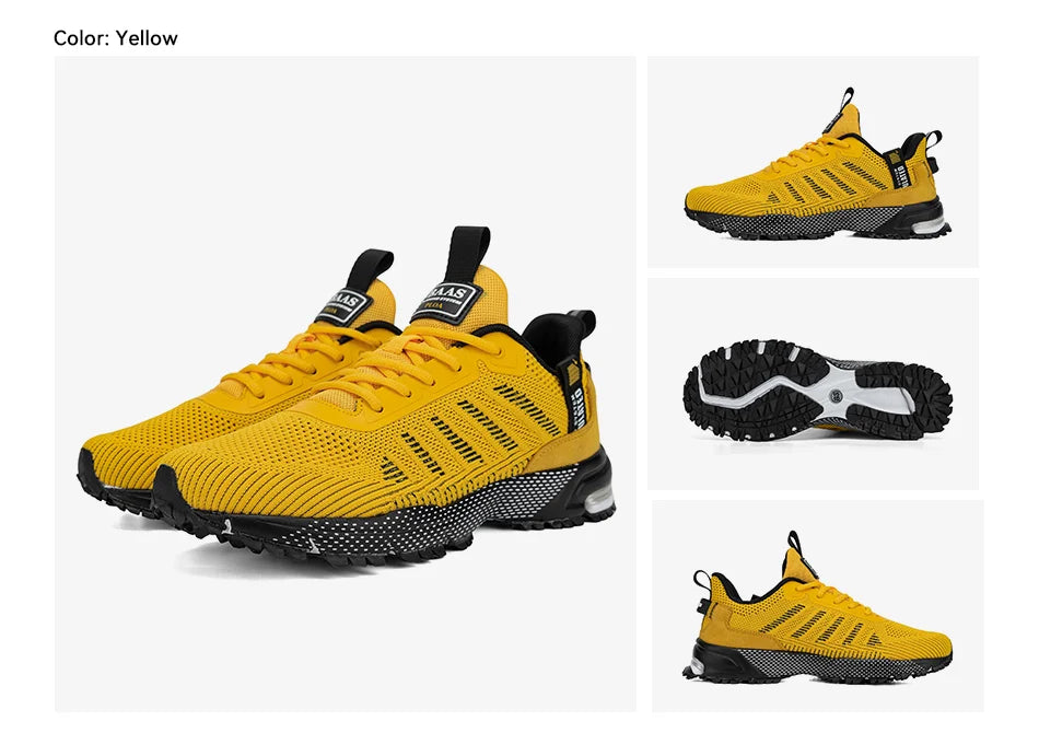 Men's Running Shoes Baasploa Male Sneakers Shoes Breathable Mesh Outdoor Grass Walking Gym Shoes For Men Plus Size 41-50