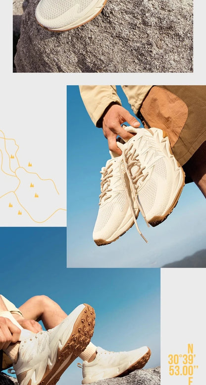 361 Degrees Yushan 2.0 Men Running Shoes New Leather Hiking Cushioning Light Breathable Outdoor Jogging Male Sneakers 672512234