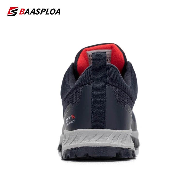 Baasploa New Man's Hiking Shoes Fashion Waterproof Male Outdoor Sneakers Comfortable Shoes Men Anti-Slip Wear-Resistant Footwear
