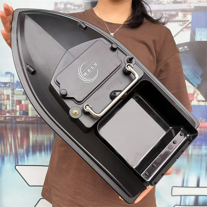 MBLN Brand,RC Carp Fishing Bait Boat,Double Bait Hopper,2kg Bait Capacity, 300m Remote Control Range,Low Battery Warning