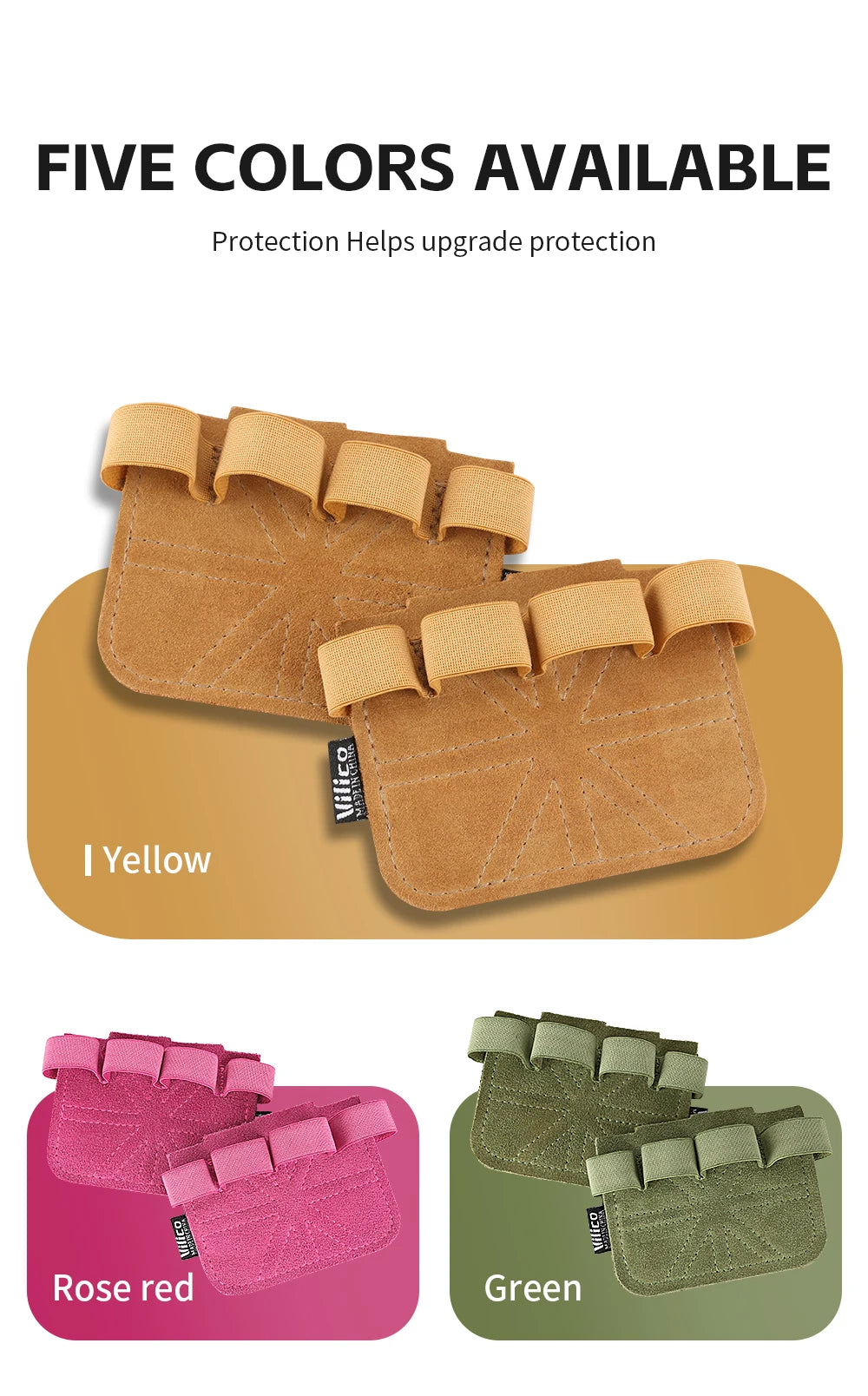 Cowhide weightlifting training gloves with palm protection for men's and women's fitness, gymnastics, grip strength, pull ups, a