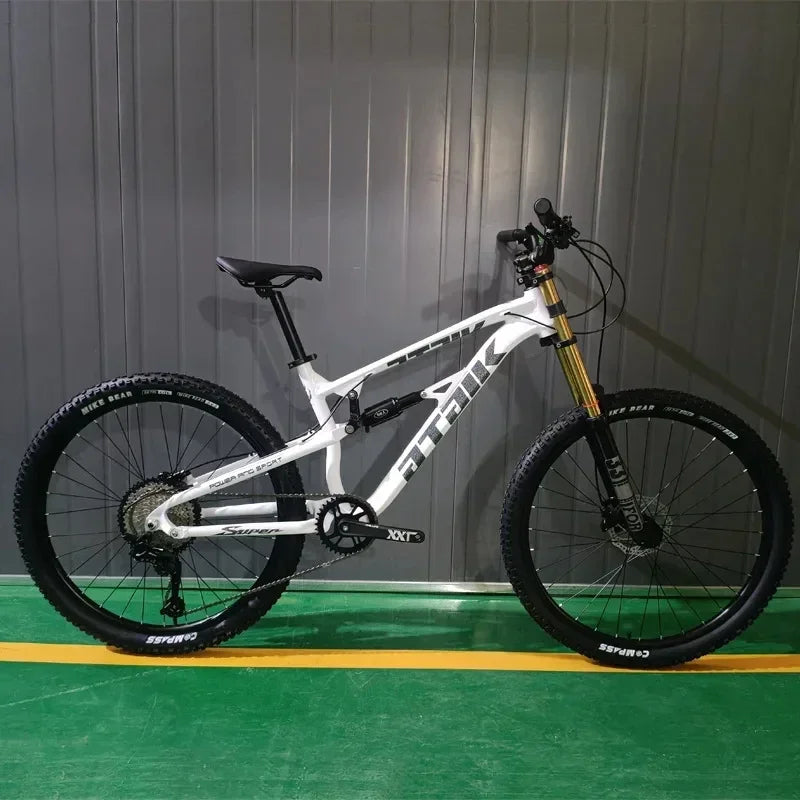 26 inch soft tail mountain bike  air pressure shock absorption outdoor bicycle 11-speed MTB oil brake downhill off-road racing