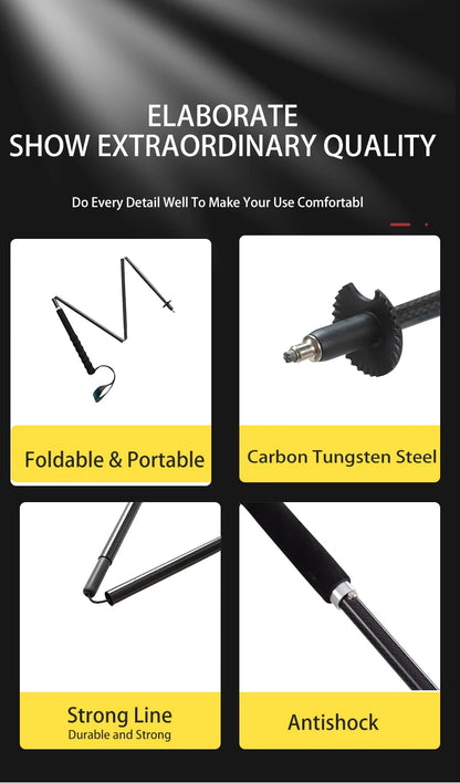 110g 120g 130g Turstaver i Karbonfiber Ultralette Turstaver Sammenleggbare Vandrestaver Bærbare Turstaver Campingtur