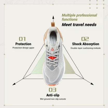 361 Degrees Yushan PRO Men Running Shoes Durable Hiking Cushioning Breathable Non-slip Outdoor Jogging Male Sneakers 672522250