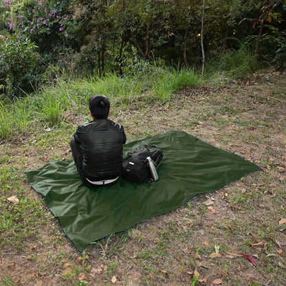 YANBIGUO 3-In- 1pc Multifunctional Lightweight Rain Poncho with Hood - Outdoor Camping Tent Mat, Hiking and Cycling Rain Cover