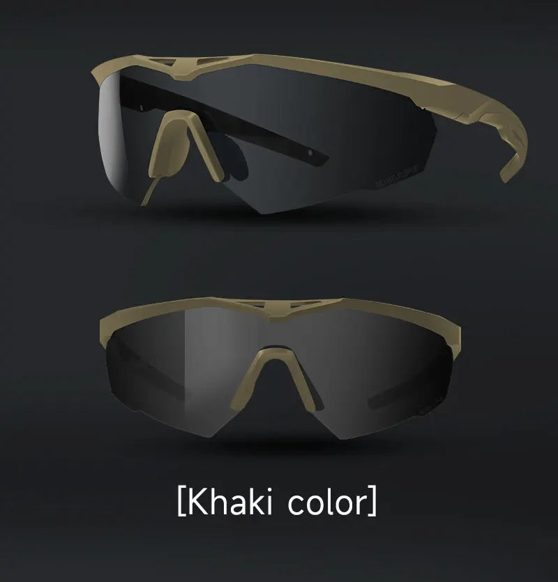 3 Lens Tactical Shooting Glasses 2.5mm Impact-Resistant Military Tactical Glasses Anti-Fog Windproof Cycling Goggles Antiparras