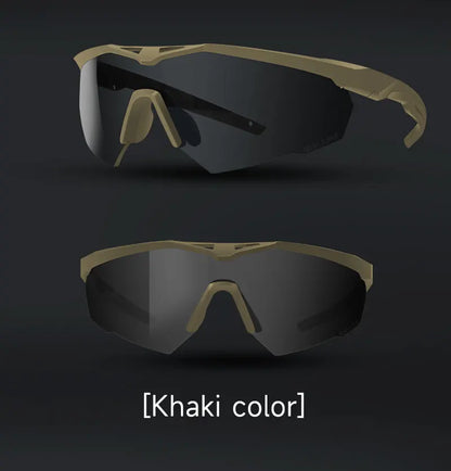 3 Lens Tactical Shooting Glasses 2.5mm Impact-Resistant Military Tactical Glasses Anti-Fog Windproof Cycling Goggles Antiparras