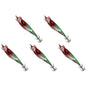 1/5PCS Laser Luminous Floating Horizontal Wood Shrimp Egi Lure Squid Jigging Shrimp Hook Octopus Cuttlefish Night Fishing Baits